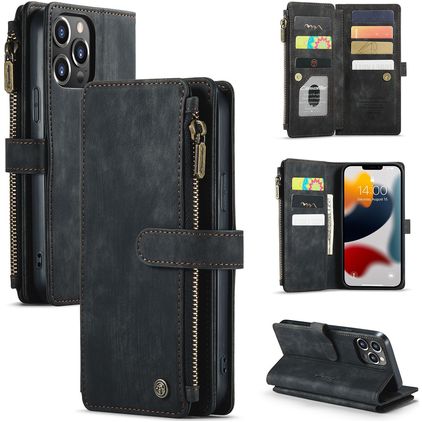 Caseme C30 Housse iPhone 13 Pro Etui Porte-Monnaie - Noir