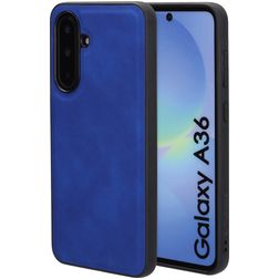 Mobiparts Classic Coque Samsung Galaxy A36 MagSafe Coque arrière en TPU,Similicuir - Sapphire Blue