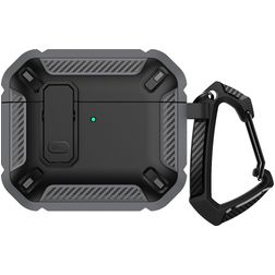 Mobigear Armor Clip Coque Apple AirPods 4 Coque Rigide - Noir