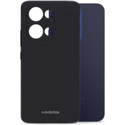 Mobilize Rubber Gelly Coque OPPO Reno 13 Coque arrière en TPU Souple - Noir
