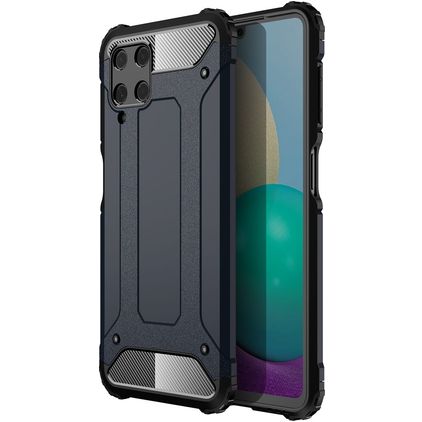 Mobigear Outdoor Coque Samsung Galaxy A22 4G Coque arrière Rigide Anti-Chocs - Bleu Marin