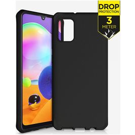 ITSkins FeroniaBio Coque Samsung Galaxy A31 Coque arrière Rigide Anti-Chocs - Noir
