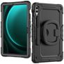 Mobilize Rotating Defender Coque Samsung Galaxy Tab S9 Plus Coque arrière en Plastique rigide,Silicone + Bandoulière + Support Amovible - Noir