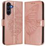 Mobigear Flowers Housse Samsung Galaxy A17 Etui Porte-Monnaie - Rose doré