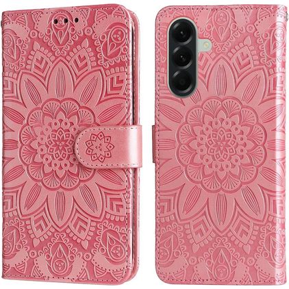 Mobigear Sunflower Housse Samsung Galaxy A57 Etui Porte-Monnaie - Rose doré
