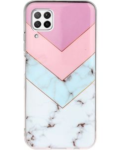 Mobigear Marble Huawei P40 Lite TPU souple Coque arrière - Tricolore