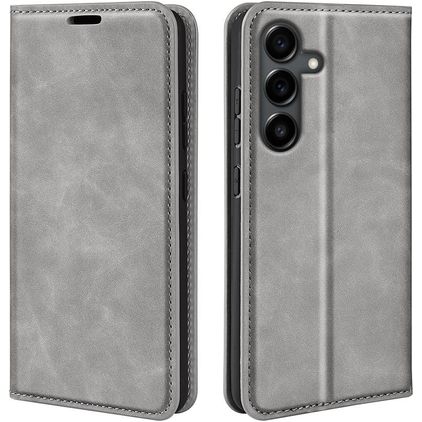 Mobigear Retro Slim Housse Samsung Galaxy S25 FE Etui Porte-Monnaie - Gris