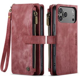 CaseMe C30 Housse iPhone 17 Pro Etui Porte-Monnaie - Rouge