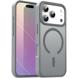 Mobigear Shockproof Coque iPhone 17 Pro MagSafe Coque arrière Rigide - Gris