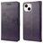 Mobigear Flowers Housse iPhone 14 Etui Porte-Monnaie - Violet