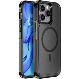 Mobigear Traveller Coque iPhone 14 Pro MagSafe Coque arrière Rigide Anti-Chocs - Noir