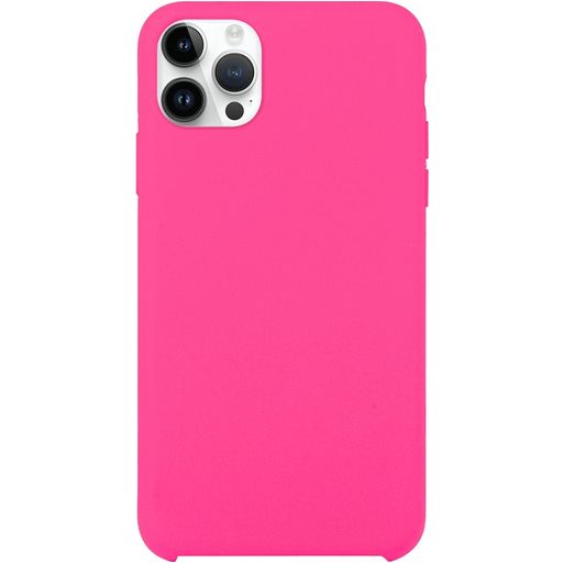 Mobigear Rubber Touch Coque iPhone 15 Pro Max Coque arrière en Silicone - Magenta