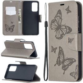 Mobigear Pressed Butterfly Bookcase Case Gray Samsung Galaxy A52