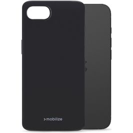 Mobilize Rubber Gelly Coque iPhone 16e Coque arrière en TPU Souple - Noir