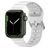 Mobigear Bumpy Bracelet Silicone Apple Watch Fermeture boucle ardillon - 49/46/45/44 mm - Blanc
