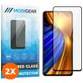 Mobigear Premium POCO F4 Verre trempé Protection d'écran - Compatible Coque - Noir (Lot de 2)
