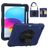 Mobigear SureGrip Coque iPad 10 (2022) Coque arrière en Plastique rigide,Silicone + Porte-crayon + Bandoulière + Support Amovible - Noir / Bleu