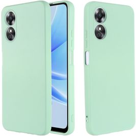 Mobigear Rubber Touch Coque OPPO A17 Coque arrière en Silicone - Vert Mobigear Rubber Touch Coque OPPO A17 Coque arrière en Silicone - Vert