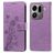 Mobigear Flowers Housse OPPO Find X9 Pro Etui Porte-Monnaie - Violet
