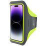 Mobiparts Comfort Fit Brassard Téléphone iPhone 14 Pro Brassard Coque de Sport en Neoprène - Neon Green