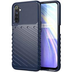 Mobigear Groove Coque Realme 6 Coque arrière en TPU Souple - Bleu