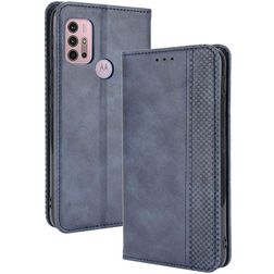 Mobigear Sensation Housse Motorola Moto G30 Etui Porte-Monnaie - Bleu