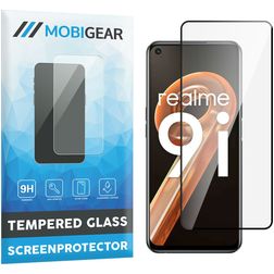 Mobigear Premium Realme 9i Verre trempé Protection d'écran - Compatible Coque - Noir
