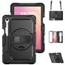 Mobigear SureGrip XGuard Samsung Galaxy Tab S11 Plastique rigide / Silicone Coque arrière + Porte-stylet + Bandoulière + Support - Noir