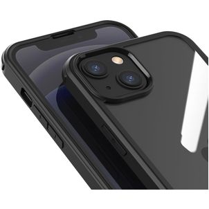 Valenta Full Cover Coque iPhone 13 Mini Coque arrière en Verre trempé Anti-Chocs - Noir