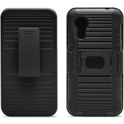 Xccess Combo Coque Samsung Galaxy Xcover 5 Coque arrière Rigide avec Support Amovible - Noir