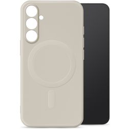 My Style Protective Flex Coque Samsung Galaxy S24 FE MagSafe Coque arrière en TPU Souple - Antique White
