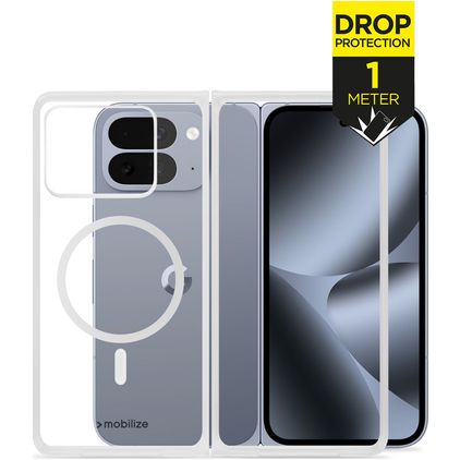 Mobilize Naked Protection Coque Transparente Google Pixel 11 Pro Fold MagSafe Coque arrière Rigide Anti-Chocs - Transparent