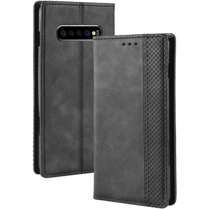 Mobigear Sensation Housse Samsung Galaxy S10 Plus Etui Porte-Monnaie - Noir