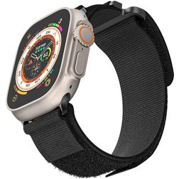 Mobigear Outdoor Bracelet Nylon pour Apple Watch Fermeture velcro - 42/41/40/38 mm - Noir