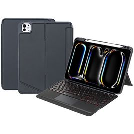 Mobigear Detachable Rotating Coque iPad Pro 11 Pouces (2025) Etui Clavier Bluetooth QWERTY + Porte-crayon - Noir