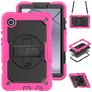 Mobigear SureGrip Xtreme Samsung Galaxy Tab A9 (2023) Plastique rigide / Silicone Coque arrière + Bandoulière + Support - Rose