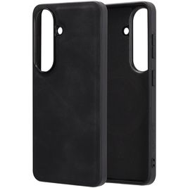 Mobiparts Classic Coque Samsung Galaxy S26 MagSafe Coque arrière en TPU,Similicuir - Graphite Black