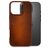 Mobilize Premium Coque iPhone 16 Pro MagSafe Coque arrière en Cuir Véritable - Burned Cognac