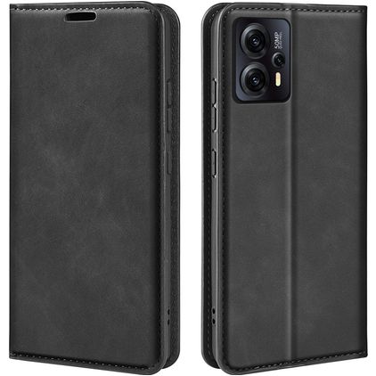 Mobigear Retro Slim Motorola Moto E13 Étui Portefeuille - Noir