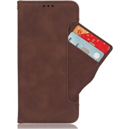Mobigear Slide Wallet Housse OPPO Find X9 Pro Etui Porte-Monnaie - Marron