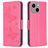 Mobigear Butterfly Housse iPhone 15 Plus Etui Porte-Monnaie - Magenta