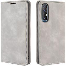 Mobigear Retro Slim Housse OPPO Reno 3 Pro Etui Porte-Monnaie - Gris