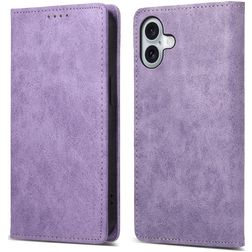 Mobigear Wallet Housse iPhone 16 Plus Etui Porte-Monnaie - Violet