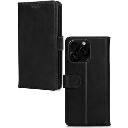 Mobilize Premium Gelly Housse iPhone 16 Pro Etui Porte-Monnaie - Noir