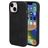 Mobiparts Classic Coque iPhone 14 MagSafe Coque arrière en TPU,Similicuir - Graphite Black