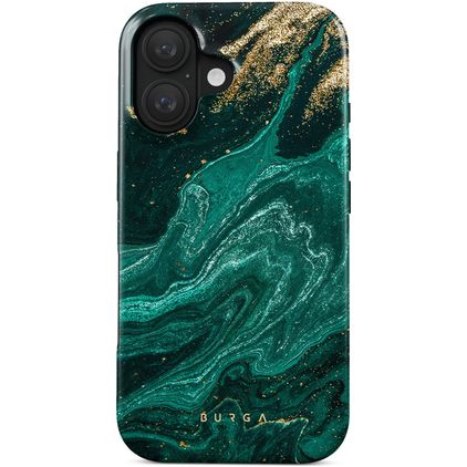 Burga Tough Coque iPhone 16 Coque arrière Rigide Anti-Chocs - Emerald Pool