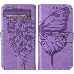 Mobigear Butterfly Housse Google Pixel 7a Etui Porte-Monnaie - Violet