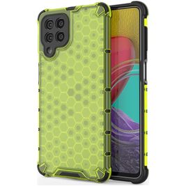 Mobigear Honeycomb Coque Samsung Galaxy M53 Coque arrière Rigide Anti-Chocs - Vert