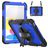 Mobigear SureGrip Xtreme Coque iPad 11 (2025) Coque arrière en Plastique rigide,Silicone + Bandoulière + Support Amovible - Dark Blue