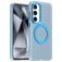 Mobigear Shockproof Samsung Galaxy S24 FE MagSafe Plastique rigide Coque arrière - Bleu